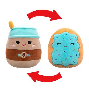 Squishmallows FlipAMallows 5-Inch Plush - Hautely the Coffee & Erissa the Toaster Pastry
