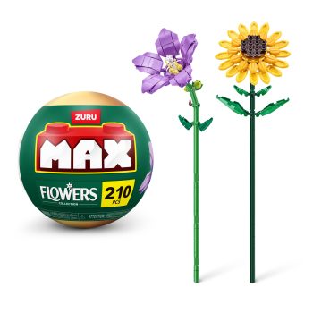 MAX Build More Premium Flowers Building Bricks - Platycodon and Sunflower Collectible Mini Toys