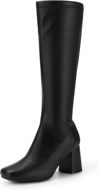 DREAM PAIRS Women Knee High Chunky Gogo Boots